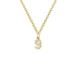 Load image into Gallery viewer, Dainty Zircon Letter Initial, Number, Symbol Chain Necklace
