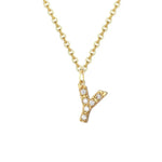 Load image into Gallery viewer, Dainty Zircon Letter Initial, Number, Symbol Chain Necklace
