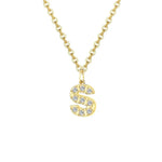 Load image into Gallery viewer, Dainty Zircon Letter Initial, Number, Symbol Chain Necklace
