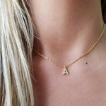 Load image into Gallery viewer, Dainty Zircon Letter Initial, Number, Symbol Chain Necklace
