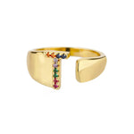 Load image into Gallery viewer, Dazzling Rainbow Custom Letter Initial Rings
