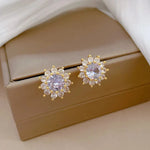 Load image into Gallery viewer, Dazzling Sunflower Floral Necklace and Earrings
