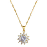 Load image into Gallery viewer, Dazzling Sunflower Floral Necklace and Earrings
