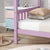 Pink Twin Rubber Wood House Bed with Headboard and Footboard