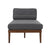 Minimal Charcoal Fabric Chaise Lounge Sofa