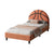 Twin Size Basketball-Themed Velvet Upholstered Bed