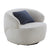 Beige Swivel Barrel Chair