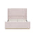 Pink Queen Upholstered Corduroy Bed Frame with High Wingback Headboard