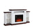 Electric Fireplace TV Stand for 70 Inch TV with 23 Inch Mantel and Remote Control In Cherry