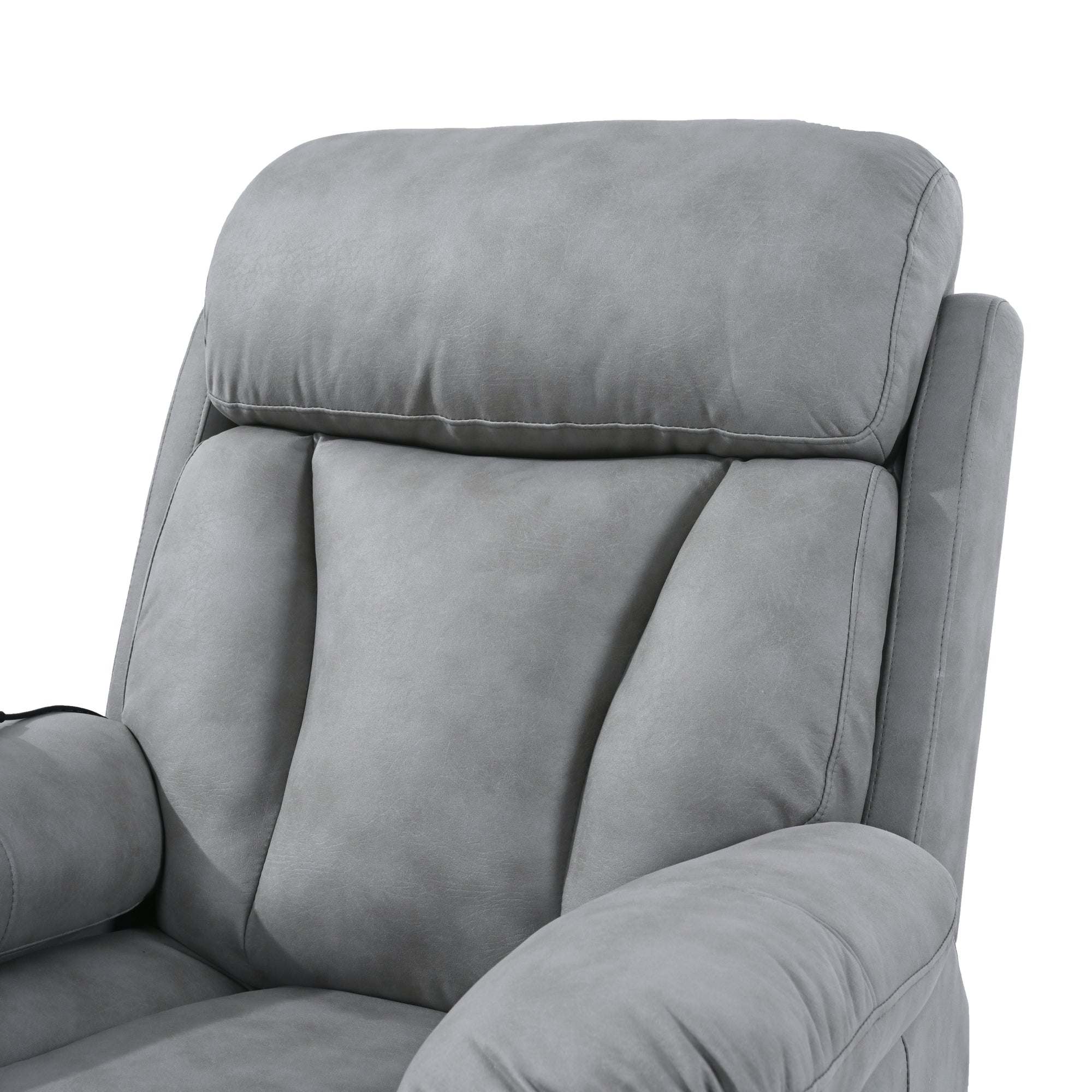 Electric Power Lift Recliner Chair for Seniors - Light Gray Fabric, Remote Control, Side Pocket, Ideal for Elderly Comfort