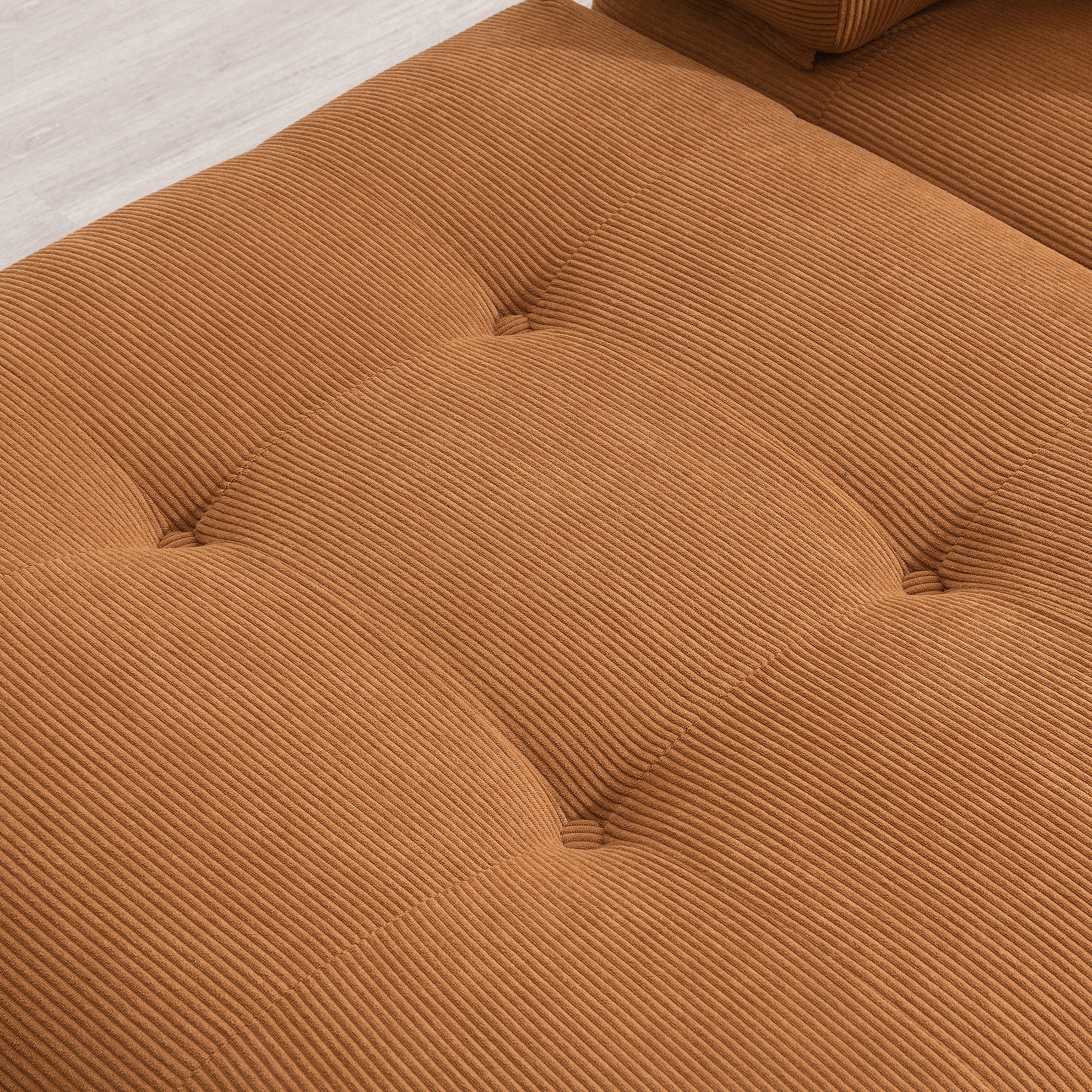 Maputo 4-Seat Modular Sofa in Burnt Orange Brown