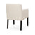 Beige Fabric Armchair with Rubberwood Legs