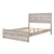 Full Size Farmhouse Style Pine Wood Platform Bed Frame in Rustic White