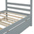 Gray Twin House-Shaped Bed with Pull-Out Trundle