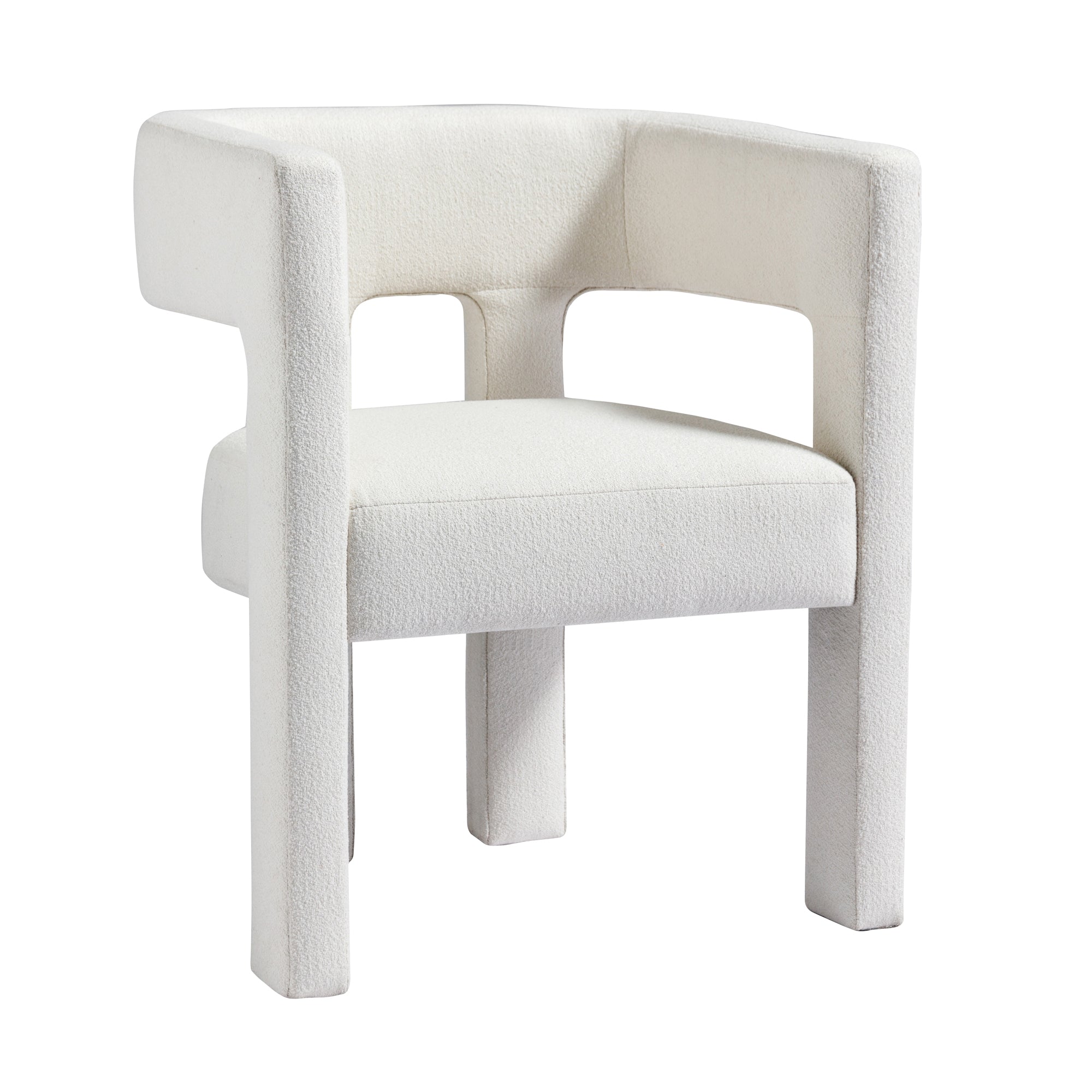 Contemporary Beige Fabric Upholstered Accent Chair