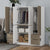 6-Doors Wooden Wardrobe Storage for Bedroom with 4 Drawers In White and Natural