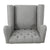 Antique-Styled Gray Tufted Armchair