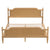 Walnut Toned King Rattan Bed Frame with Elegant Rattan Headboard