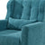 Modern Mid Century Accent Chair In Teal Chenille