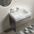 24 Gray Bathroom Vanity with Sink Large Storage Wall Mounted Floating Design One-Piece White Sink Basin Pre-assembled In Gray