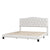 King Upholstered Platform Bed With Curved Headboard and Diamond Tufted Details