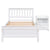 White Twin Bed with Headboard, Footboard, and Nightstand