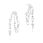 Load image into Gallery viewer, 14k Triple Huggie Dangle Earrings Pair
