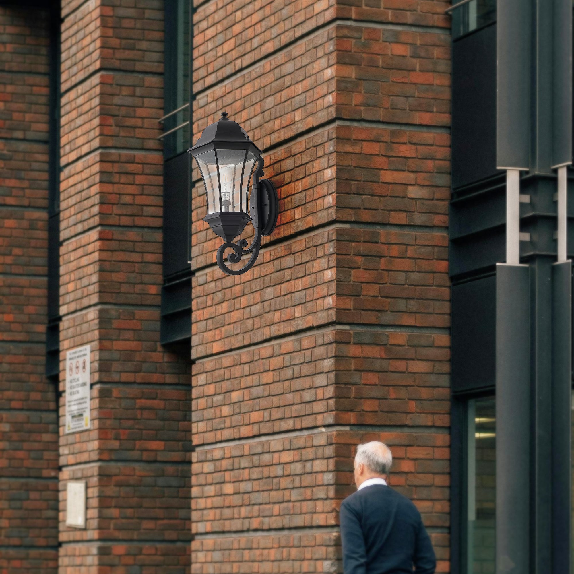 Outdoor Wall Lantern with Dusk to Dawn Sensor