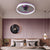 Aestin's Modern Purple Ceiling Fan with Dimmable LED Light