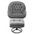 Gray Upholstered Accent Chair with Ottoman