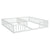 White Double Twin Floor Bed with Guardrails