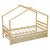 Natural Finish Twin House-Shaped Bed with Trundle