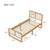 Twin Wooden Bed with White & Walnut Finish