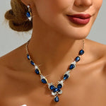 Load image into Gallery viewer, Diamond Gem Set Butterfly Necklace and Earring Set
