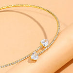 Load image into Gallery viewer, Diamond Heart Open Choker Necklace

