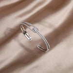 Load image into Gallery viewer, Diamond Knot Cuff Bracelet
