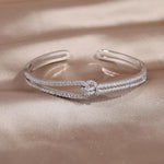 Load image into Gallery viewer, Diamond Knot Cuff Bracelet
