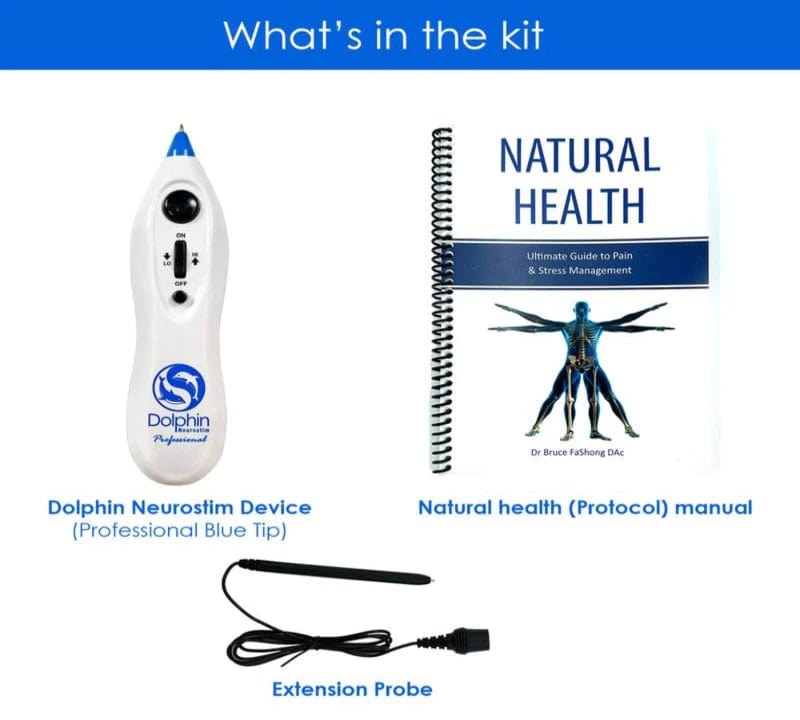 DOLPHIN NEUROSTIM Scar Release Kit Dolphin Neurostim Professional Blue Tip (BT) Single Kit