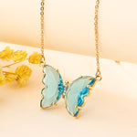 Load image into Gallery viewer, Colourful Petite Butterfly Necklace
