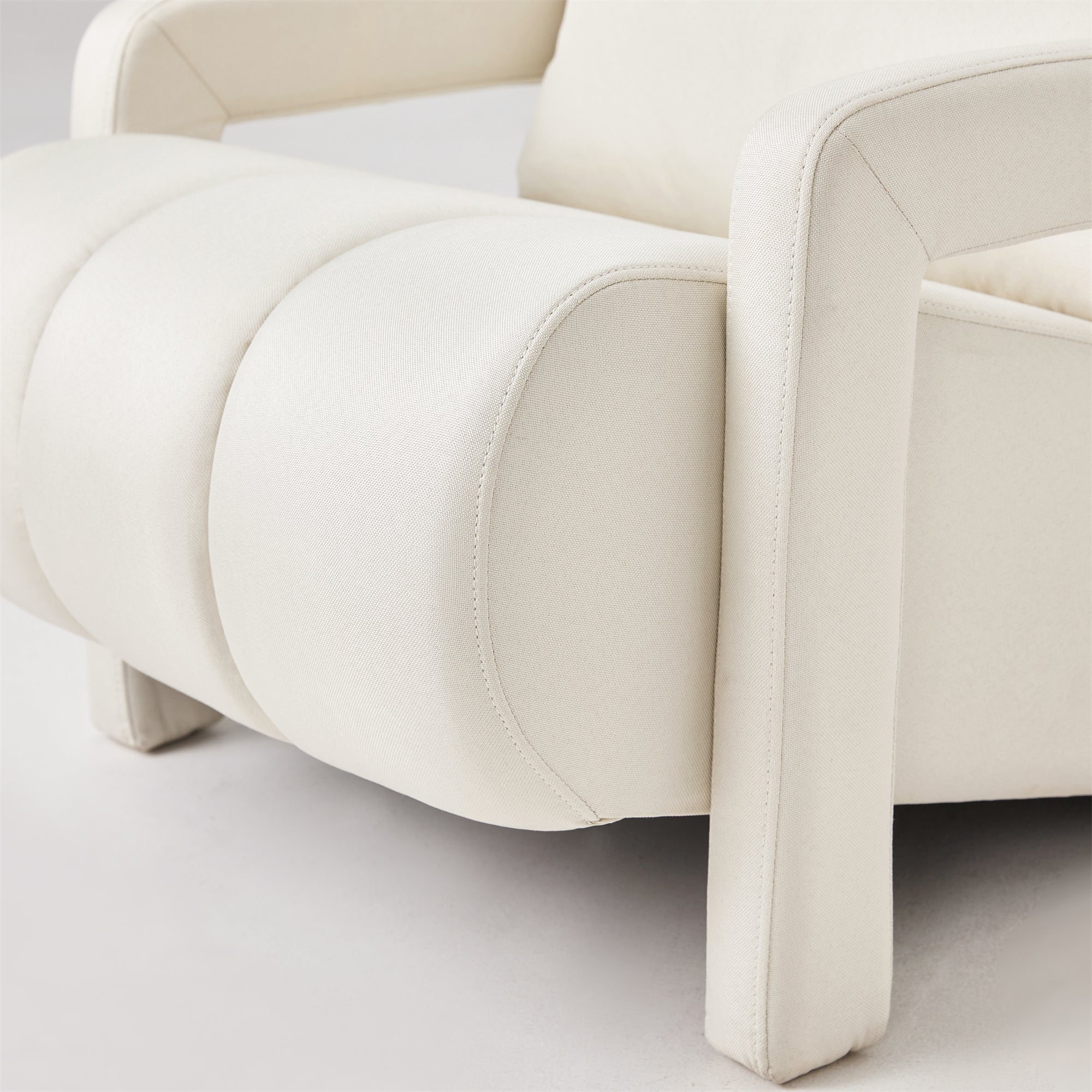 Modern Upholstered Accent Chair In Beige