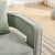 Pale Green Swivel Accent Chair with Weathered Solid Wood Base