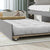 Twin House Wooden Daybed with Trundle & Guardrails in Gray