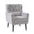 Modern Accent Chair - Stylish Chenille Armchair for Living Room, Gray Upholstered Comfort