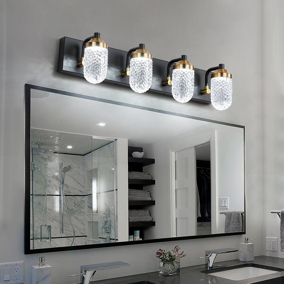 Aestin&#39;s Vanity Lights With 4 LED Bulbs For Bathroom Lighting