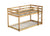 Twin Over Twin Rubber Wood Loft Bed with Ladder in Natural Finish