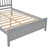 Gray Full Bed with Headboard, Footboard, and Matching Nightstand