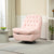 Pink Upholstered Push-Back Recliner with Glider & Swivel