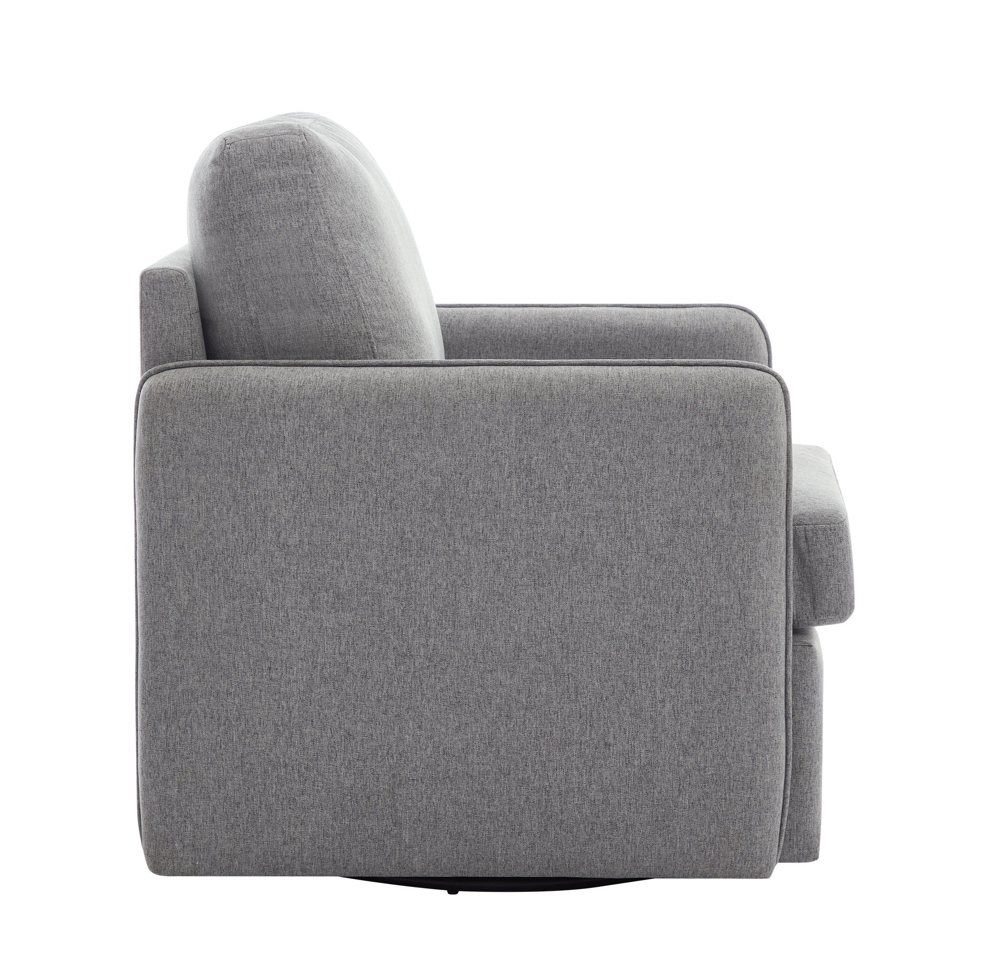 Swivel Accent Chair - Modern Fabric Armchair with Metal Base, Stylish and Comfortable for Living Room