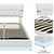 Upholstered Platform Queen Size Lift Up Storage Bed with LED Lighting in White