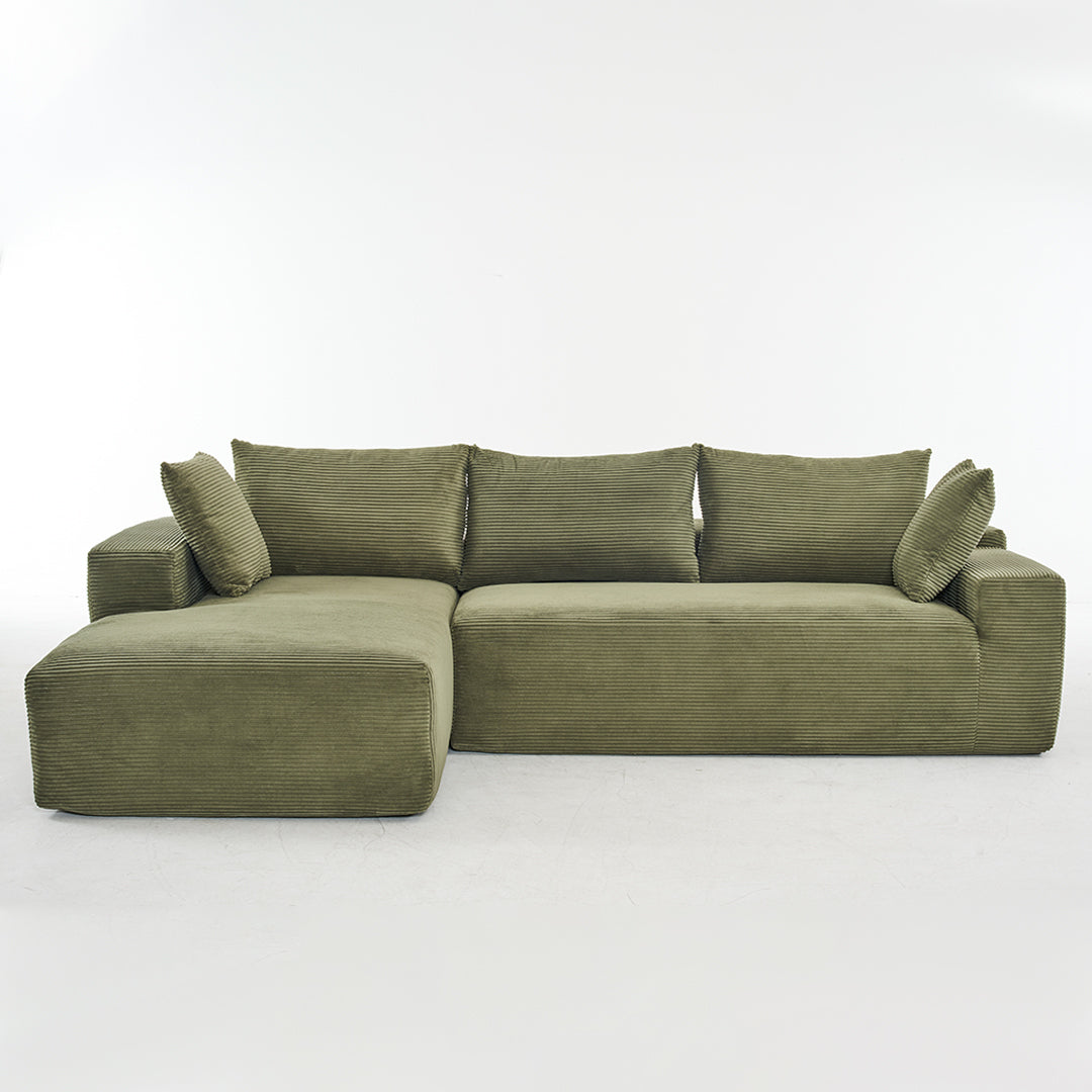 Dakar 4-Seat Minimalist Modular Sofa in Green